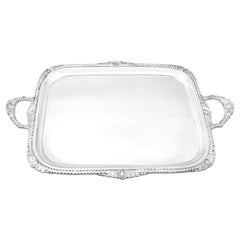 Antique Victorian 1895 Sterling Silver Tray by Atkin Brothers