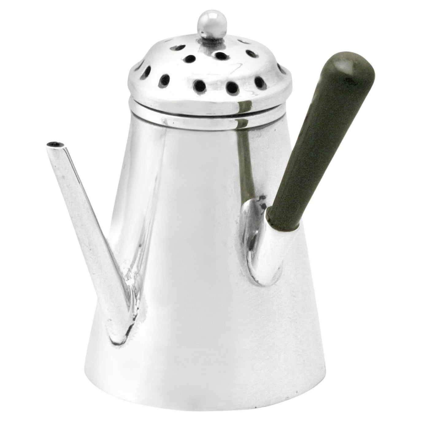 Antique Victorian 1899 English Sterling Silver Novelty Pepper Pot For Sale