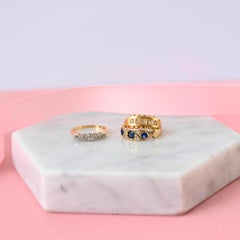 Anello antico vittoriano in oro giallo 18ct con diamante