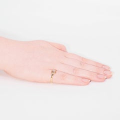 Antique Victorian 18K Gold 0.61ct Old Mine Cut Diamond Belcher Solitaire Ring