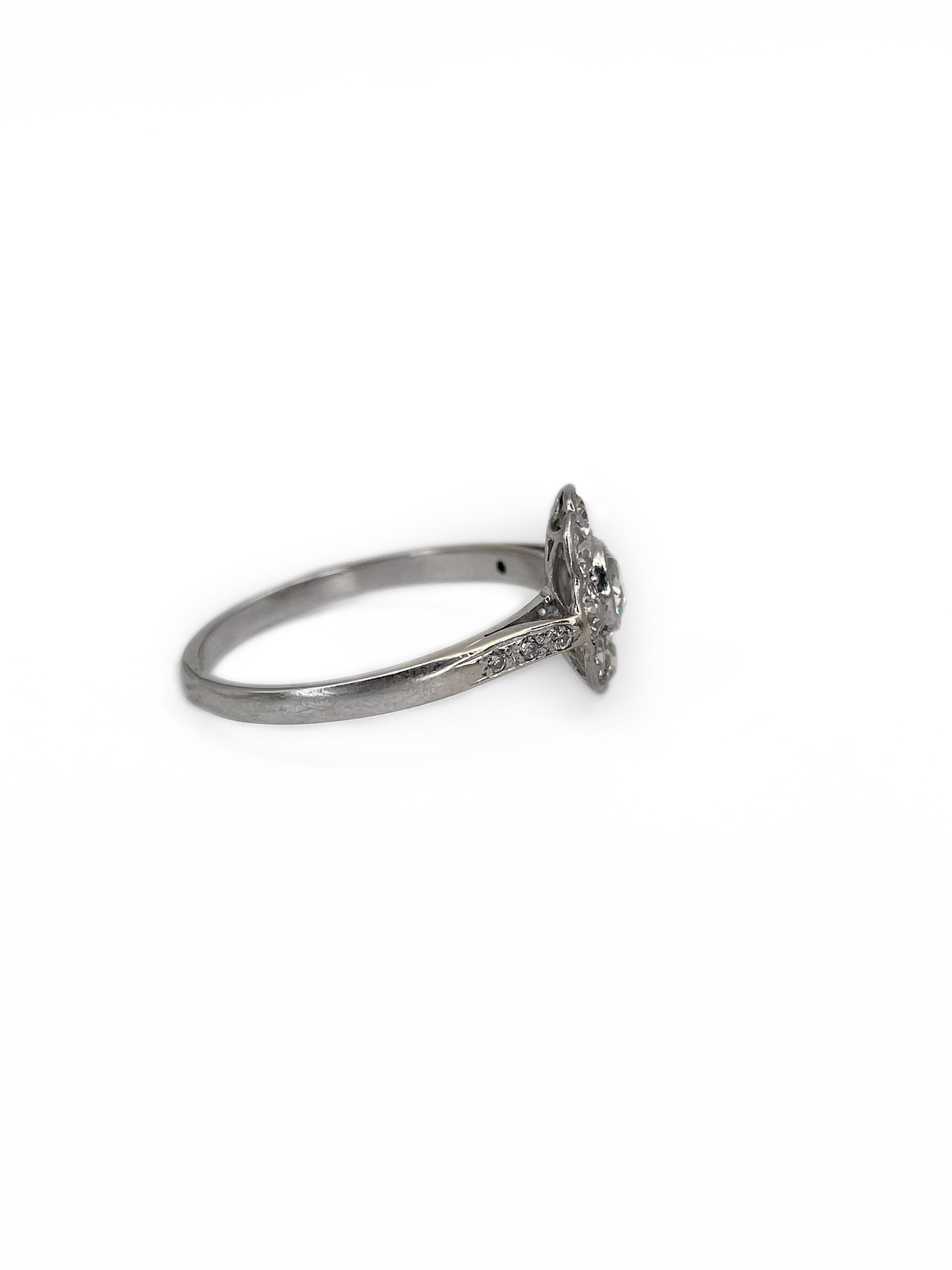 8 carat christian cut vintage engagement ring