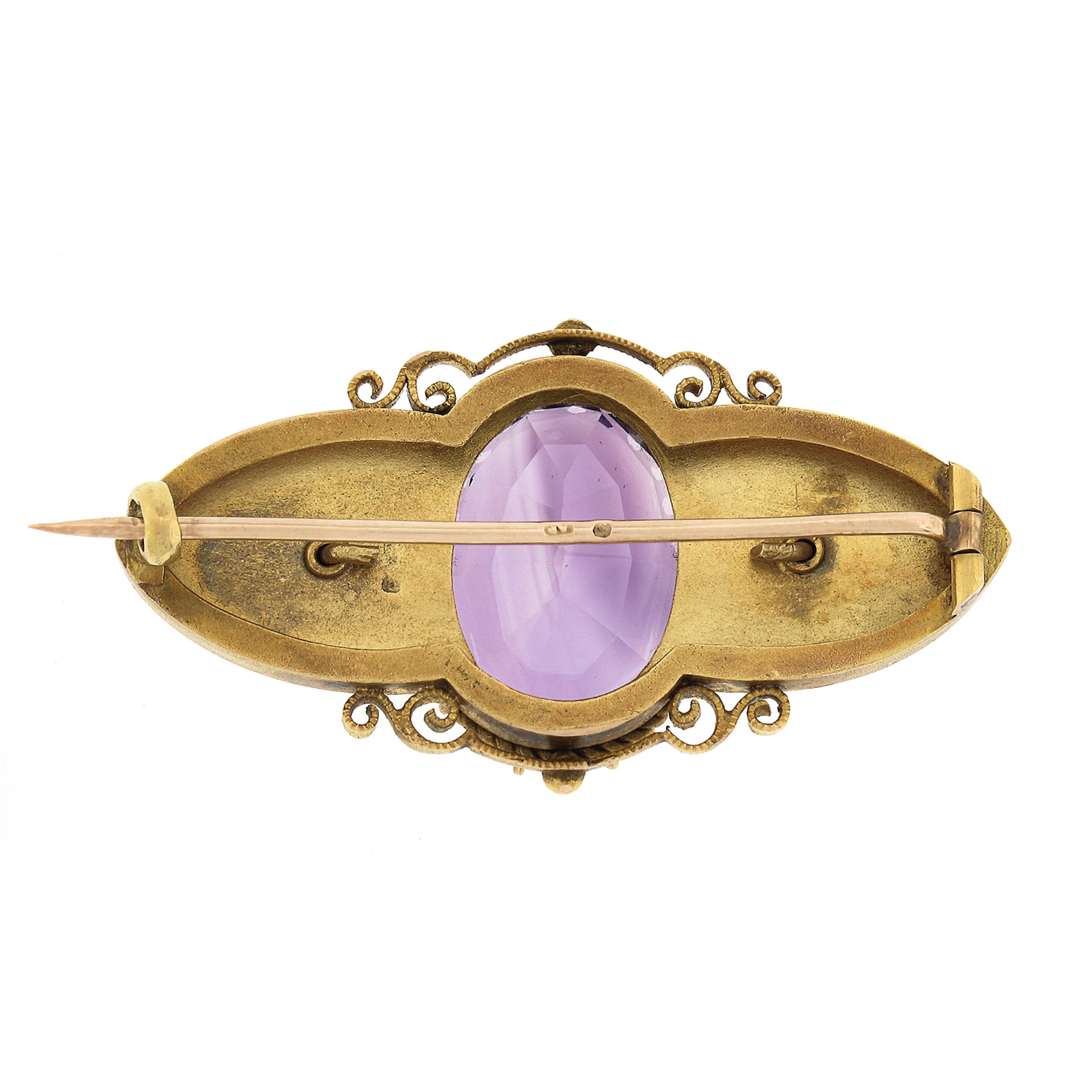 victorian amethyst brooch