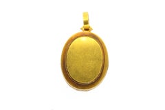 Antique Victorian 18 Karat Gold Enamel Rose Cut Diamond Cherub Locket