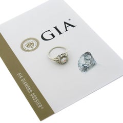 Antique Victorian 18k Gold GIA Circular Diamond Squared Basket Engagement Ring