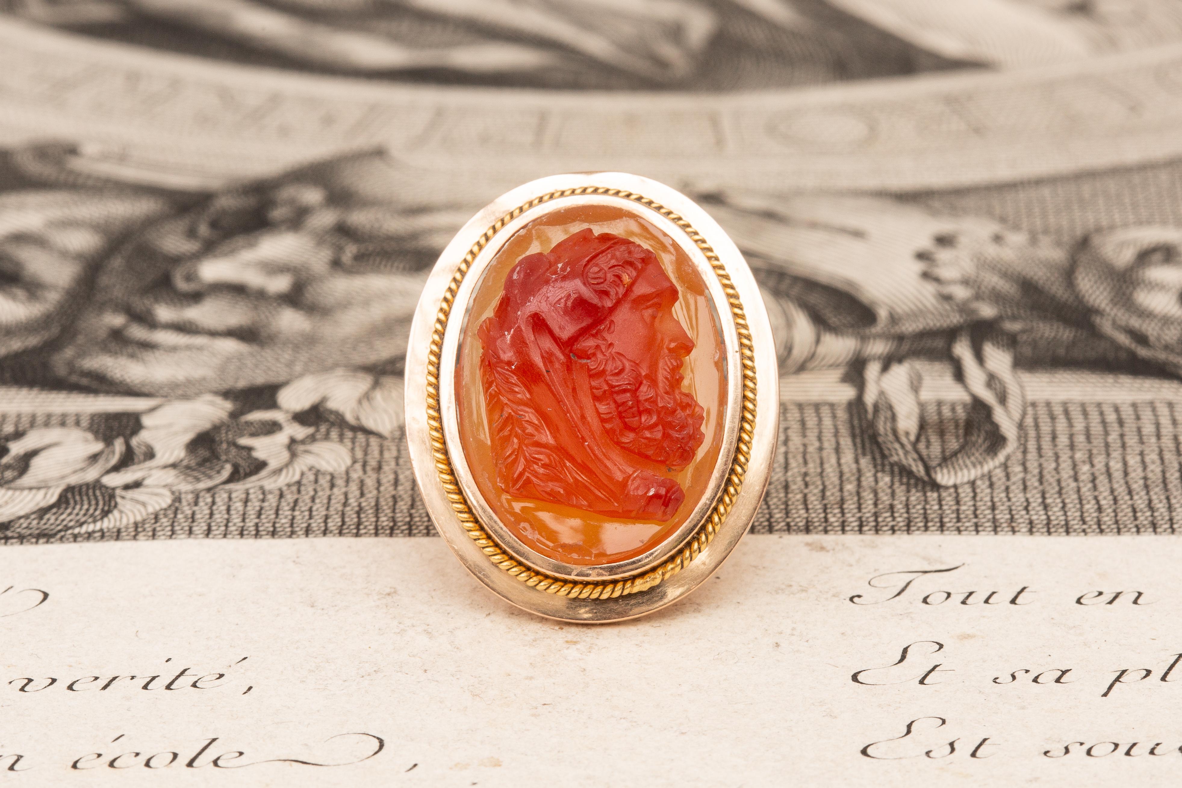 This excellent antique Victorian carved hardstone cameo dates to the late 19th century, circa 1870 and depicts the bust of Hercules wearing the skin of the Nemean Lion on his head, one of the most famous beasts of Greek mythology. The man-eating