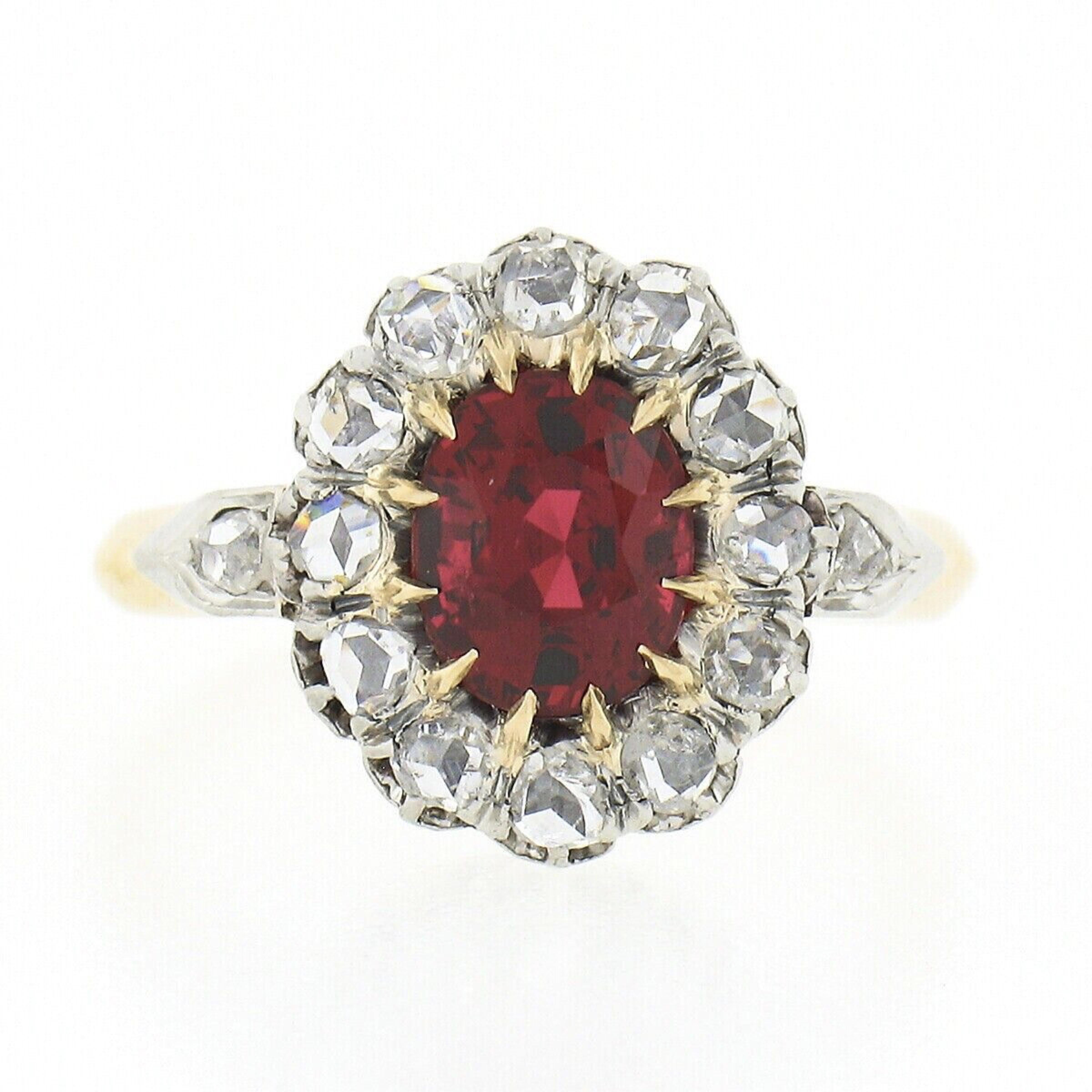 antique red diamond ring