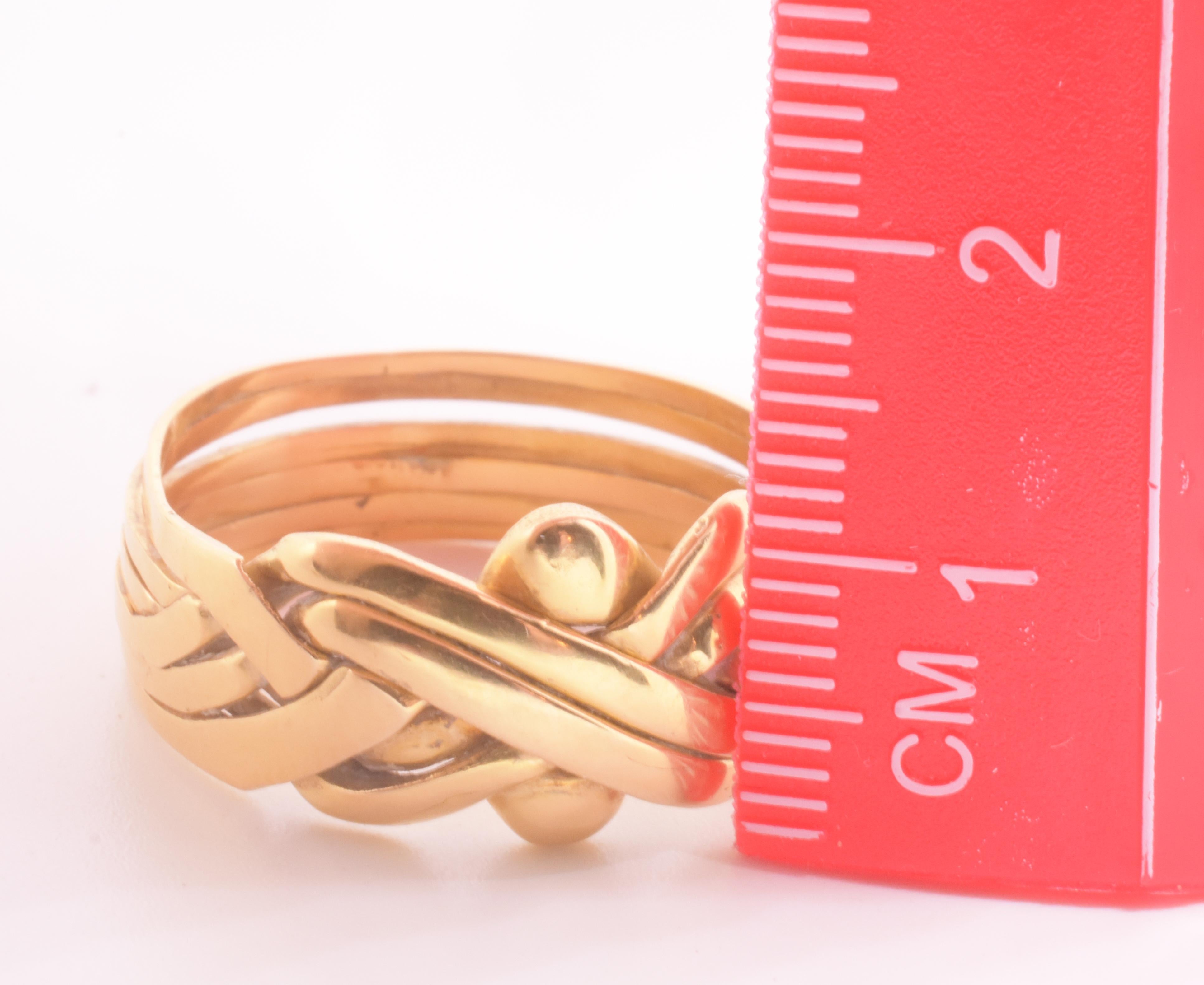 Ancienne bague victorienne 18K en forme de puzzle en vente 6