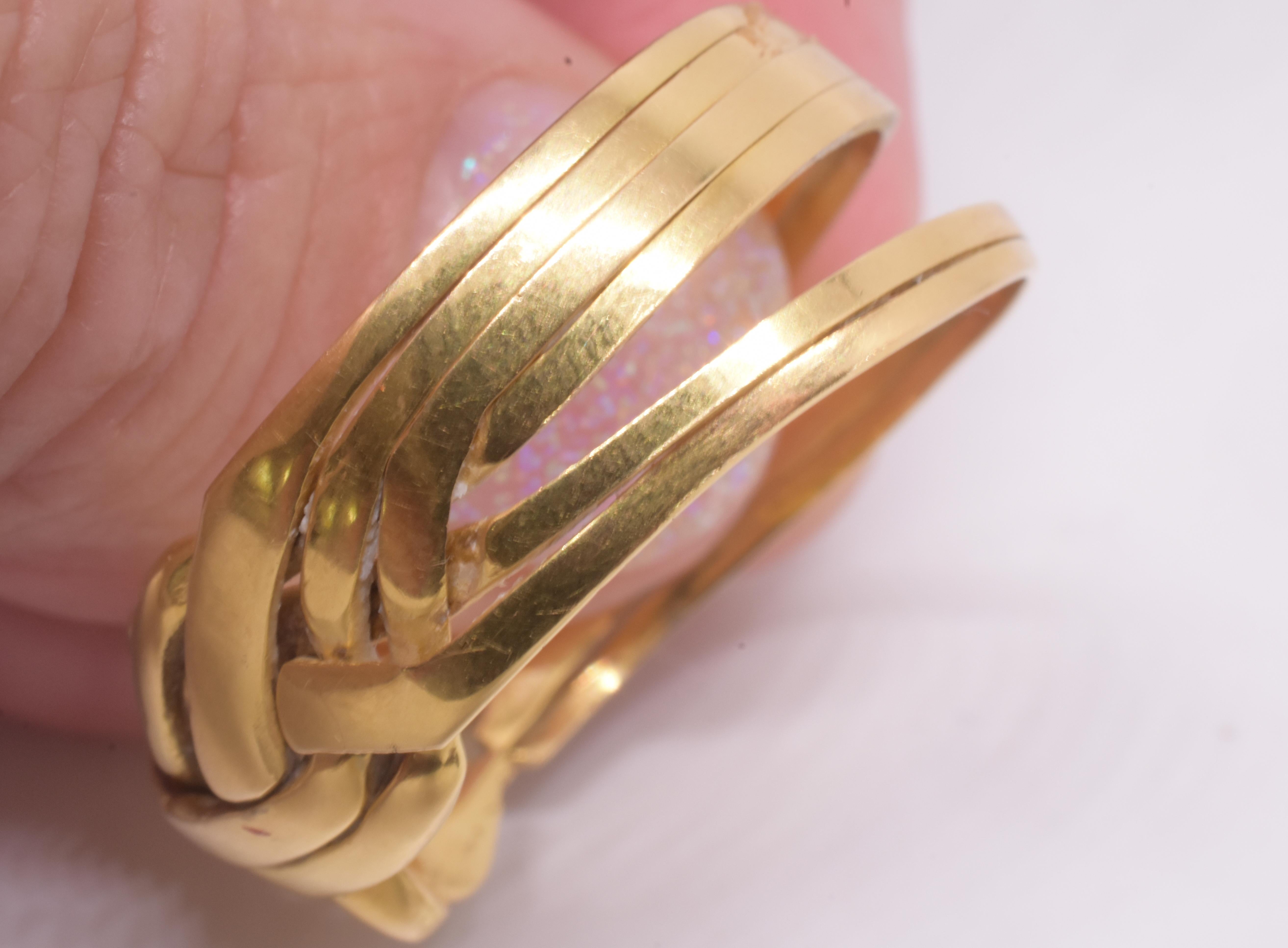 Ancienne bague victorienne 18K en forme de puzzle en vente 1