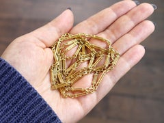 Antique Victorian 18k Yellow Gold Chain Necklace Circa 1880