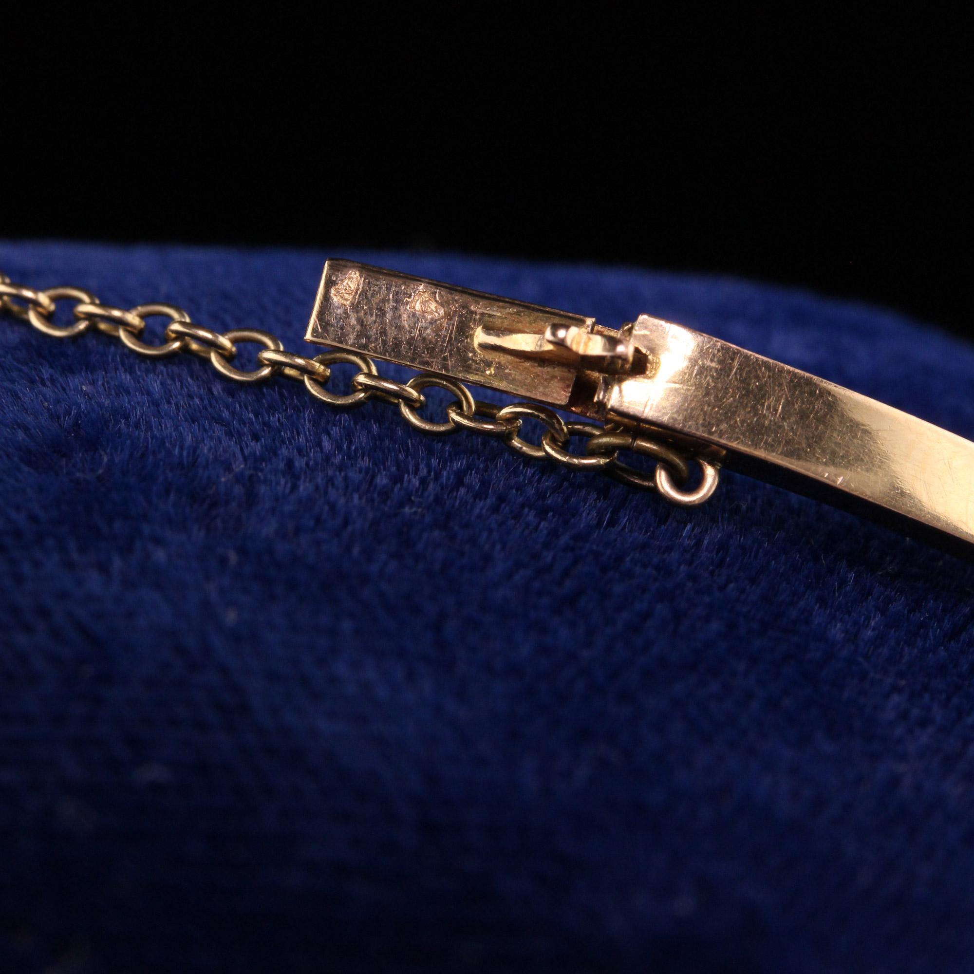 Antique Victorian 18 Karat Yellow Gold French Paste Bangle Bracelet In Good Condition In Great Neck, NY