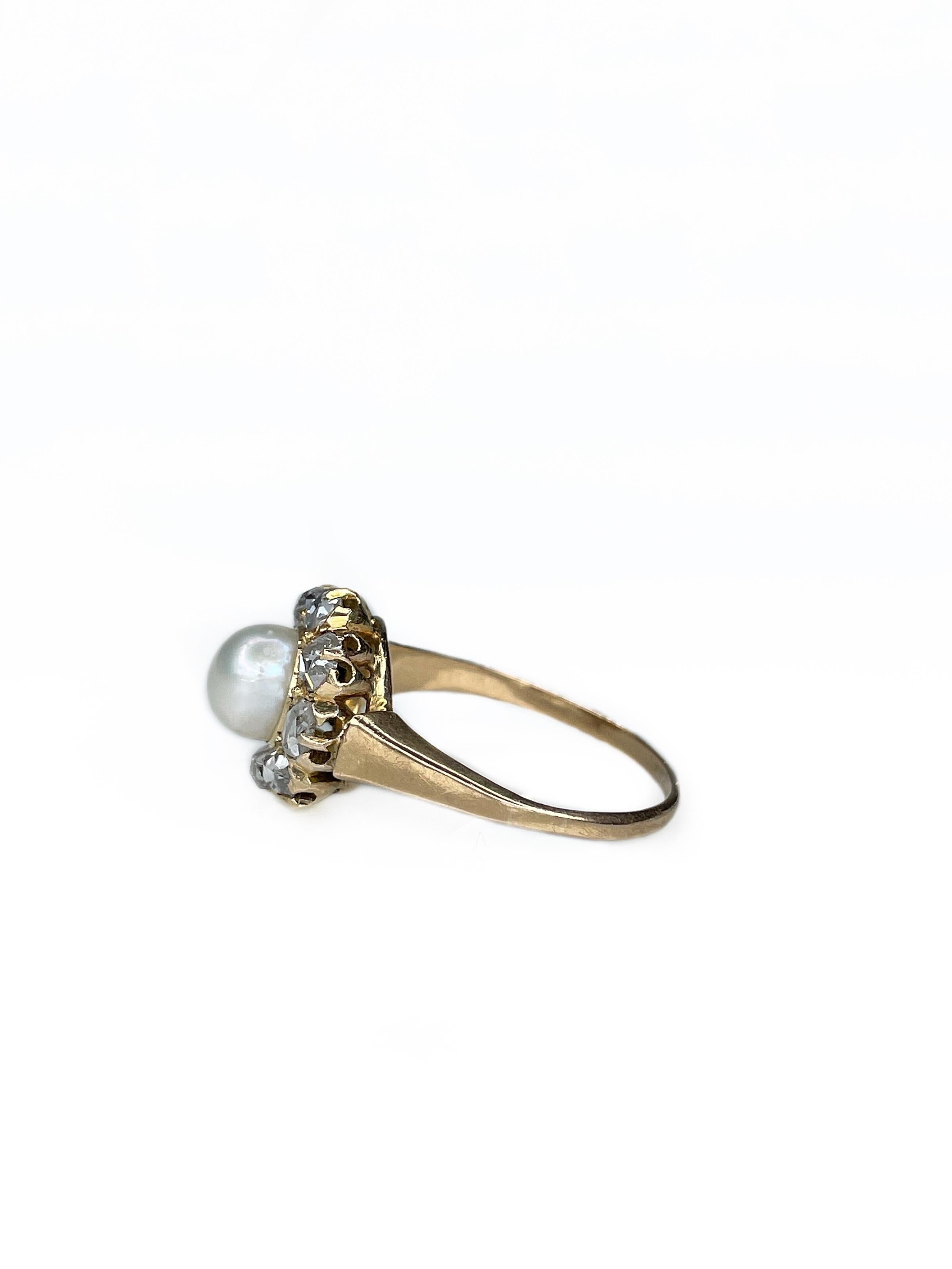 vintage pearl cluster ring