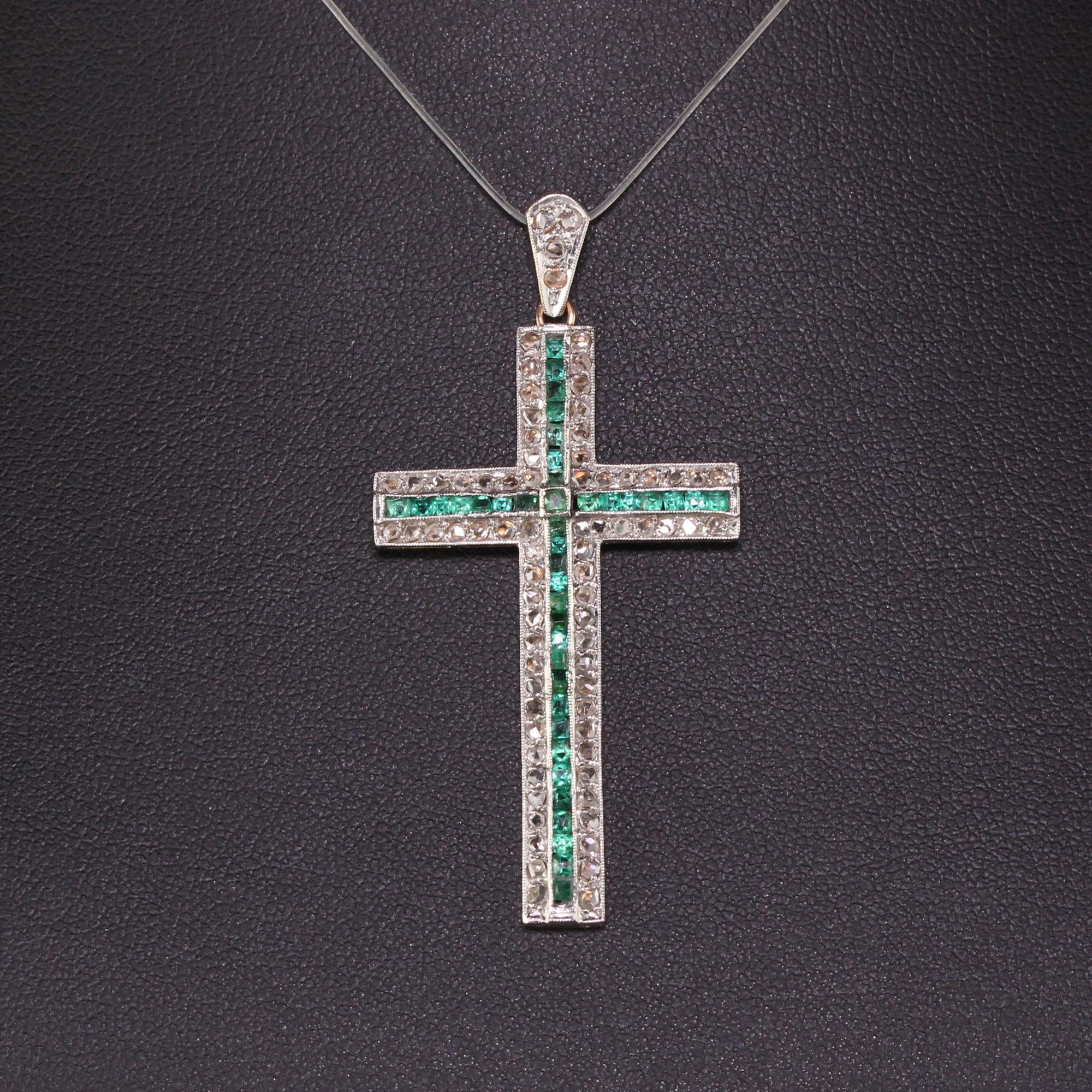 antique emerald cross