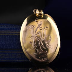 Antique Victorian 18 Karat Gold Rose Cut Diamond Ruby Sapphire Anchor Locket
