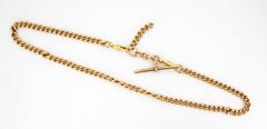 Antique Victorian 18 Karat Yellow Gold Albert Chain, Sheffield, 1880s