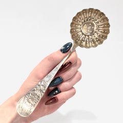 Antique Victorian 19th Century American Brite Cut Sterling Silver Sugar Sifter