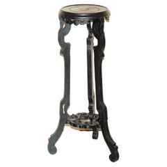 Antique Victorian 19th Century Ebonised Jardiniere Display Plant Antique Stand