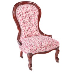 Antique Victorian 19th Century Mahogany Ladies Chair