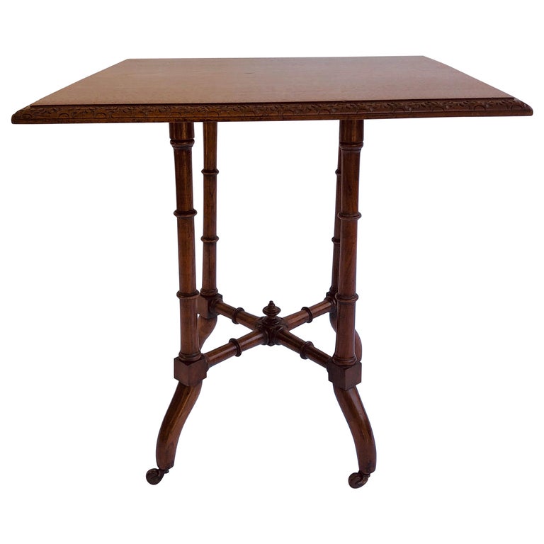 Antique Victorian 19th Century Mahogany Lamp/Side Table For Sale at 1stDibs