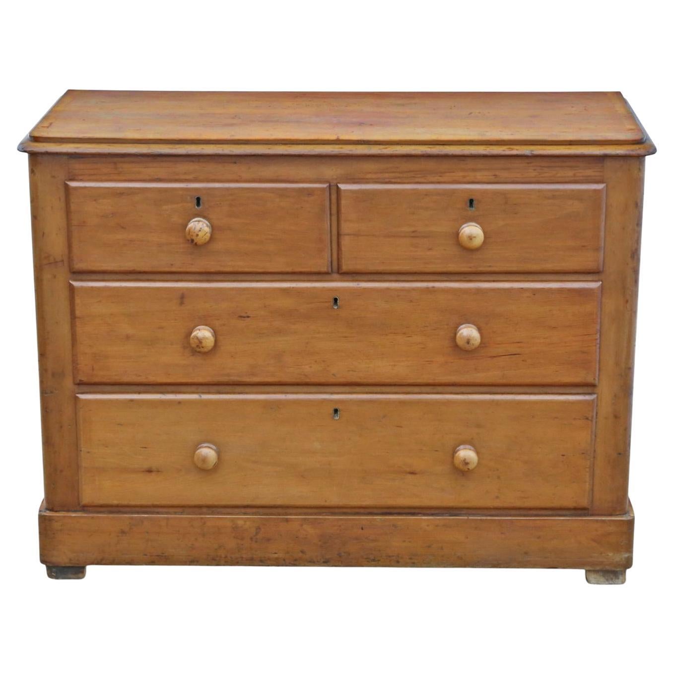 Antique Victorian 19th Century Pine Chest of Drawers – Quality