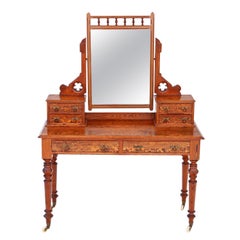 Antique Victorian 19th Century Pitch Pine Dressing Table Aesthetic