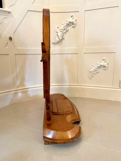 Antique Victorian 19th Century Satin Birch Carved Swing Mirror