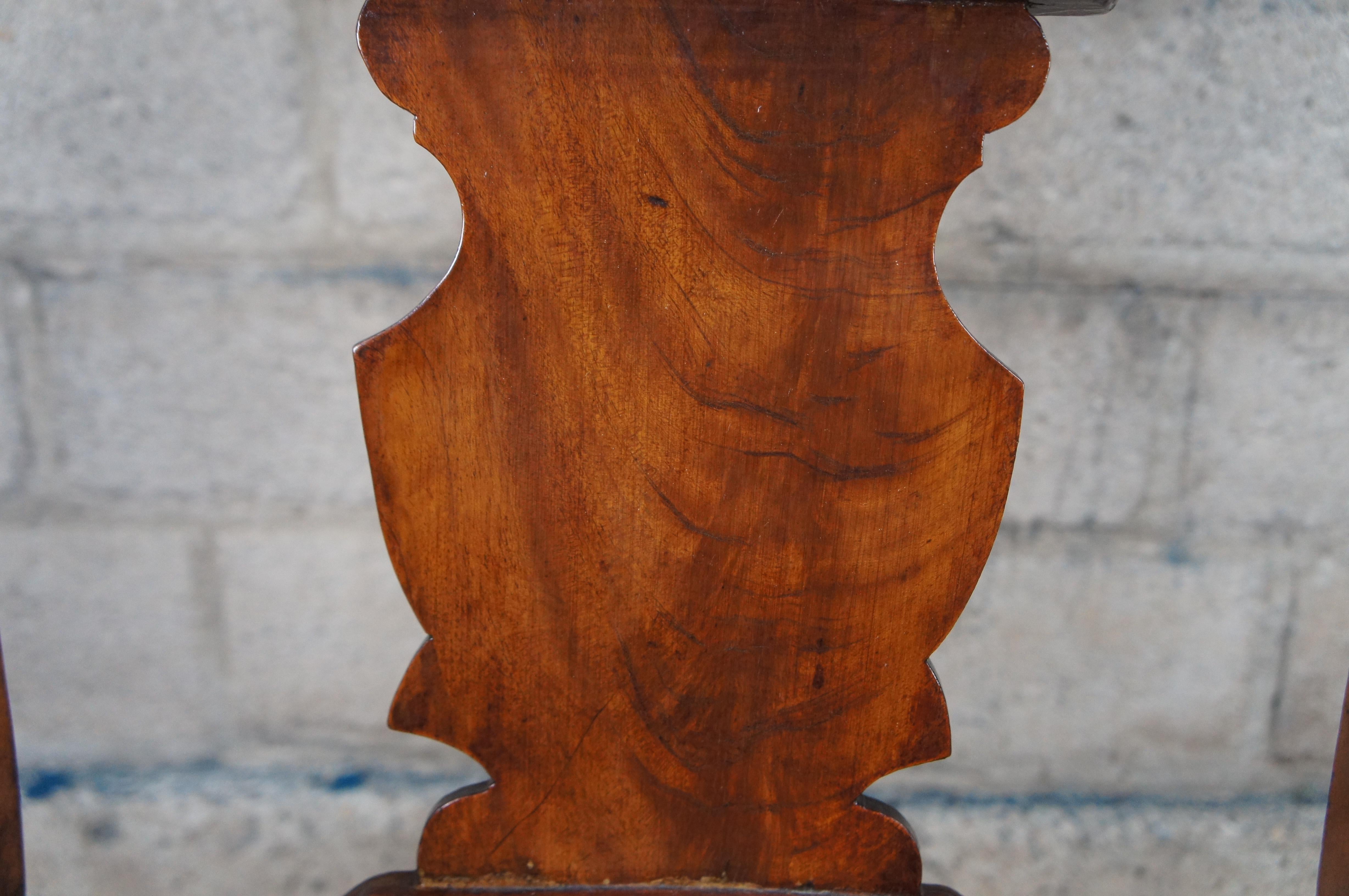 Antique Victorian 19th Century Walnut Caned Dining Side Accent Desk Chair 3