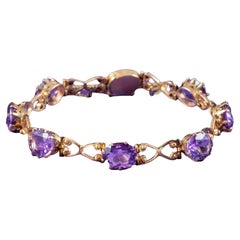 Antique Victorian 21ct of Amethyst Bracelet in 18ct Gold