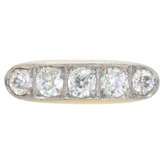 Antique Victorian 2.20 Carat Five-Stone Ring