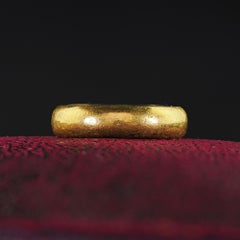 Antique Victorian 22K Yellow Gold Asian Hallmarked Wedding Band - Size 3 1/4