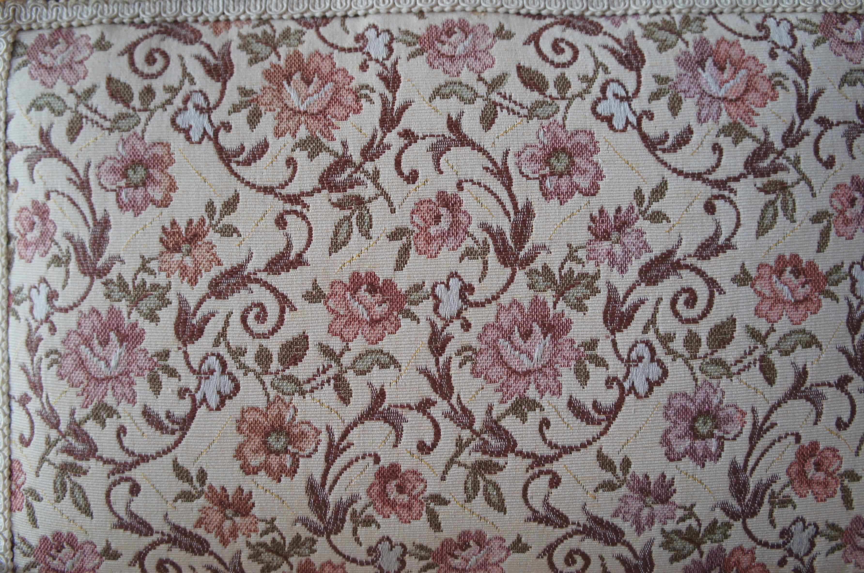 19th Century Antique Victorian 3 Pc Walnut Parlor Set Settee Side Arm Chair Floral Serpentine