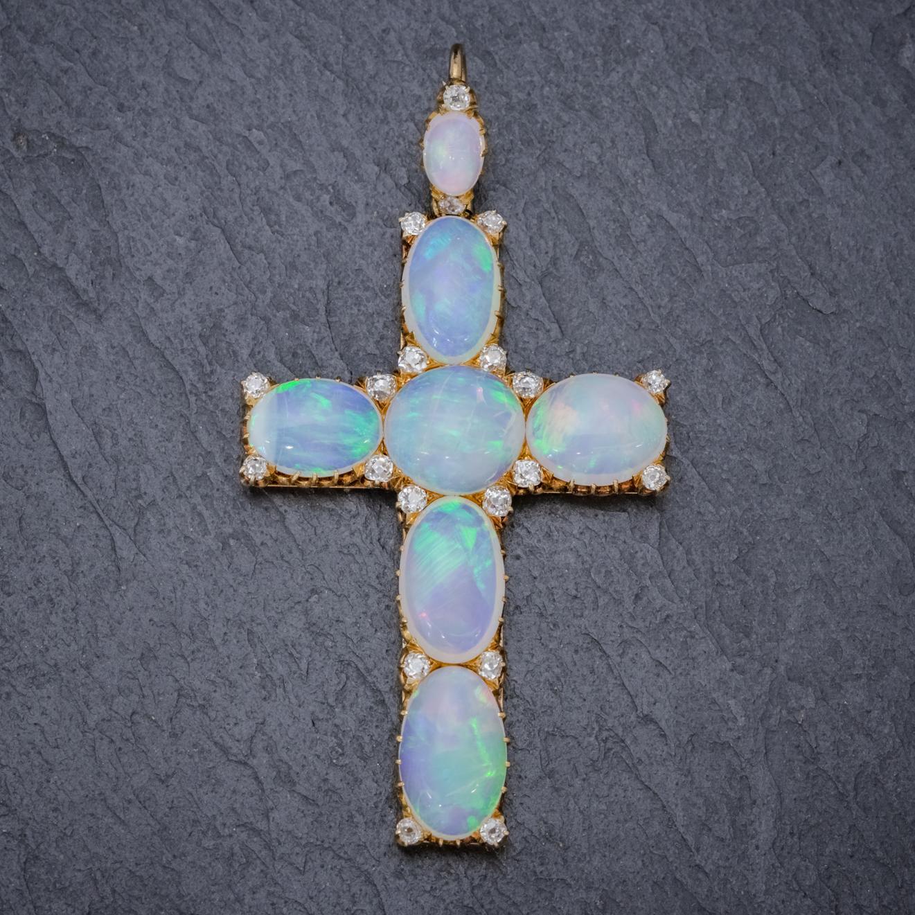opal crucifix