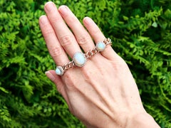 Antique Victorian 3.83 Carat Opal 1.12 Carat Diamond 18k Yellow Gold Bracelet