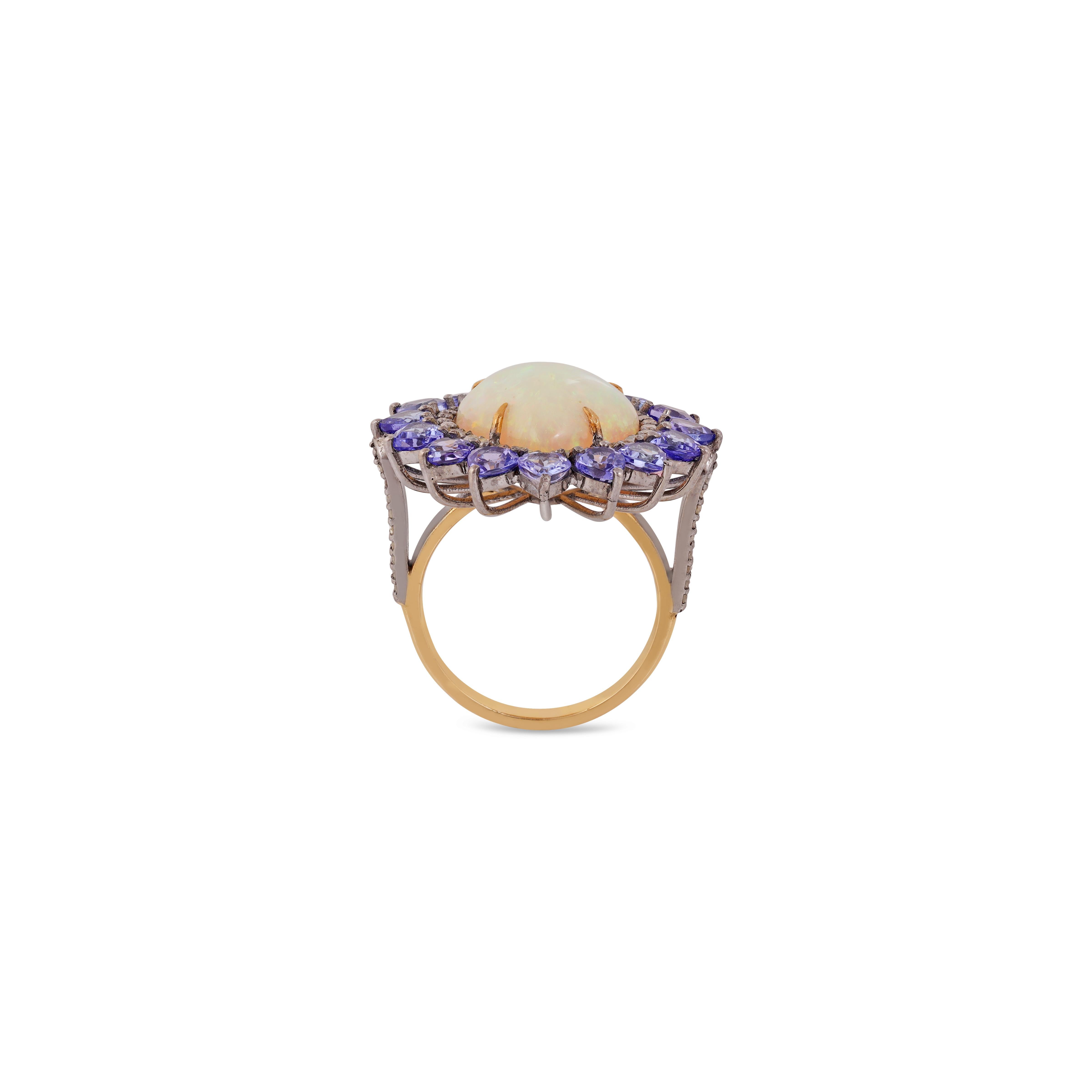 High Victorian Teardrop Cocktail Ring For Sale
