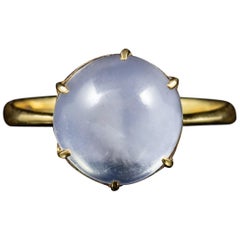 Antique Victorian 5 Carat Moonstone 18 Carat Gold Dated 1860 Ring