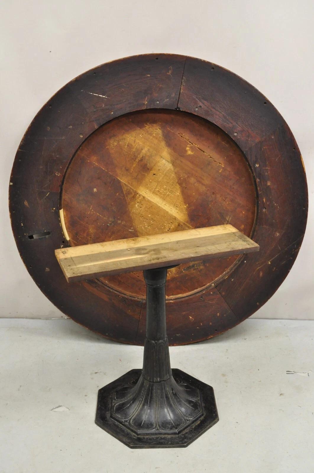 Mesa de juego de póquer antigua victoriana redonda de 54