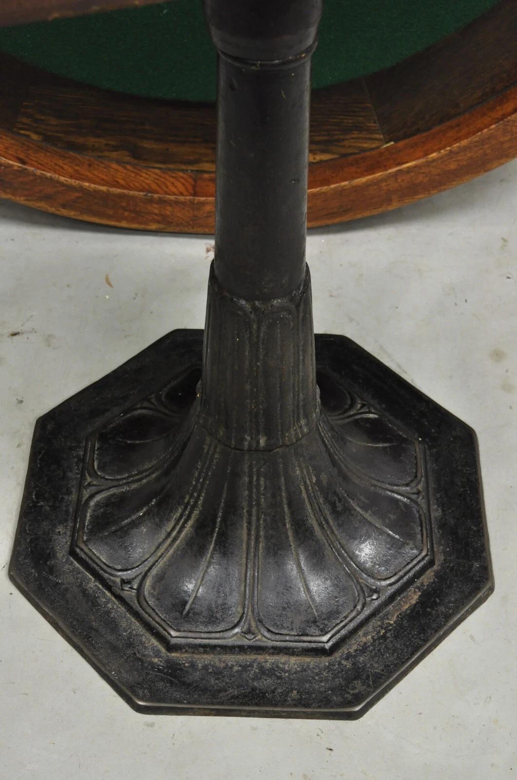 Mesa de juego de póquer antigua victoriana redonda de 54