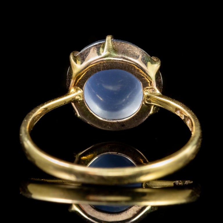 Antique Victorian 5 Carat Moonstone 18 Carat Gold Dated 1860 Ring at ...