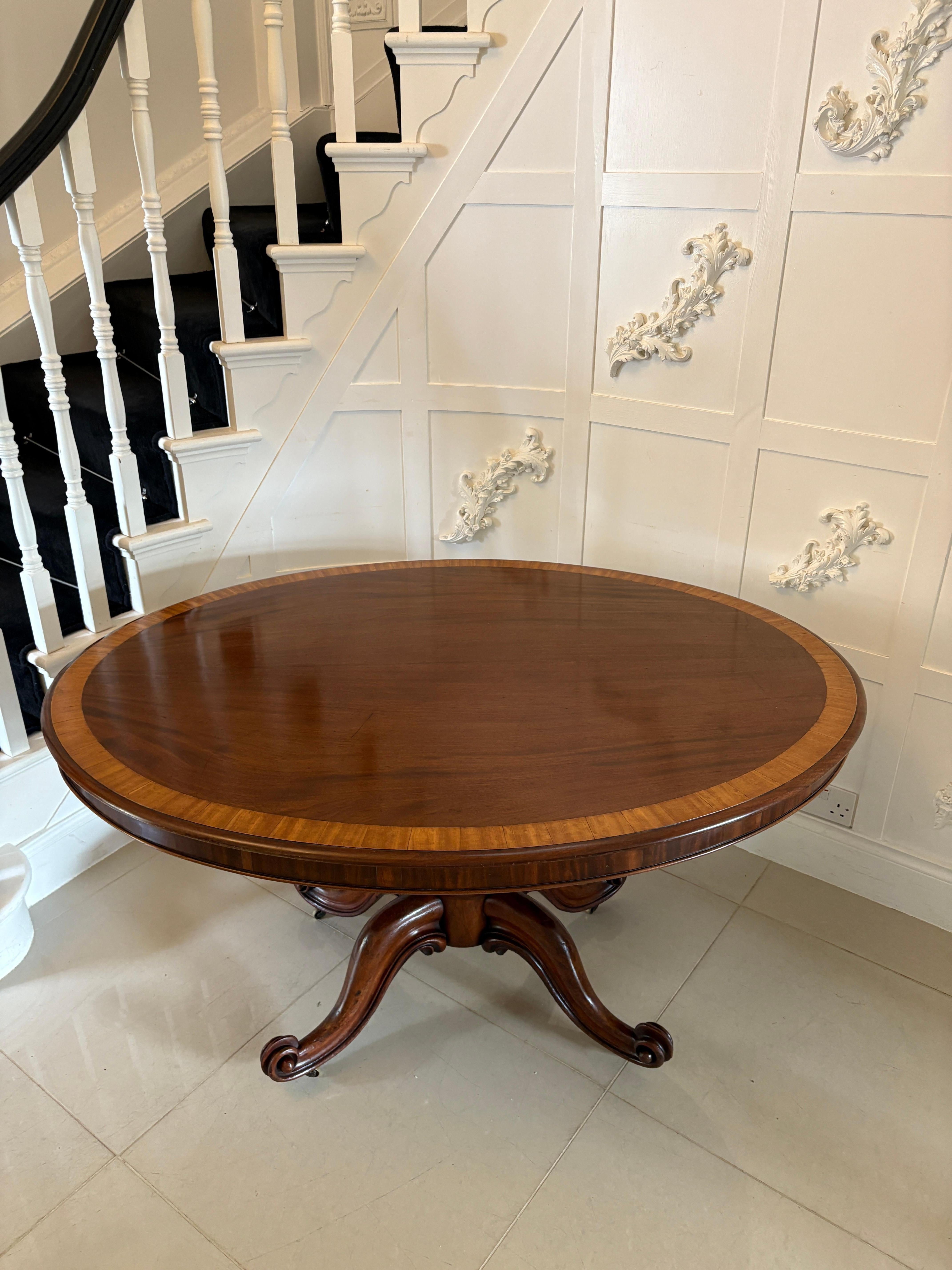 Antike viktorianische 6-Sitzer Qualität Figured Mahagoni Oval geformt Esstisch (Sonstiges) im Angebot