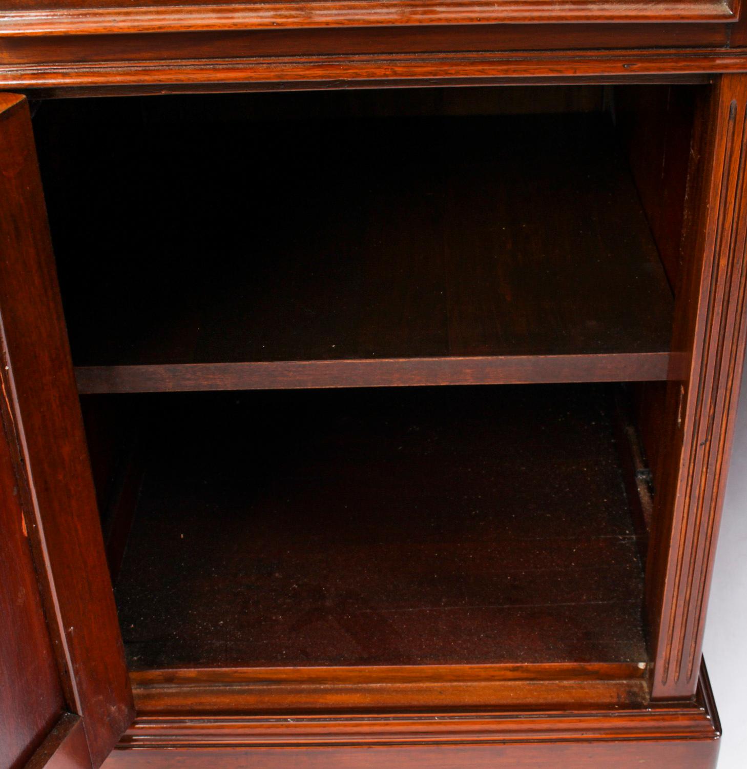 Antique Victorian Mahogany Partners Pedestal Desk Maple & Co 19th C 8