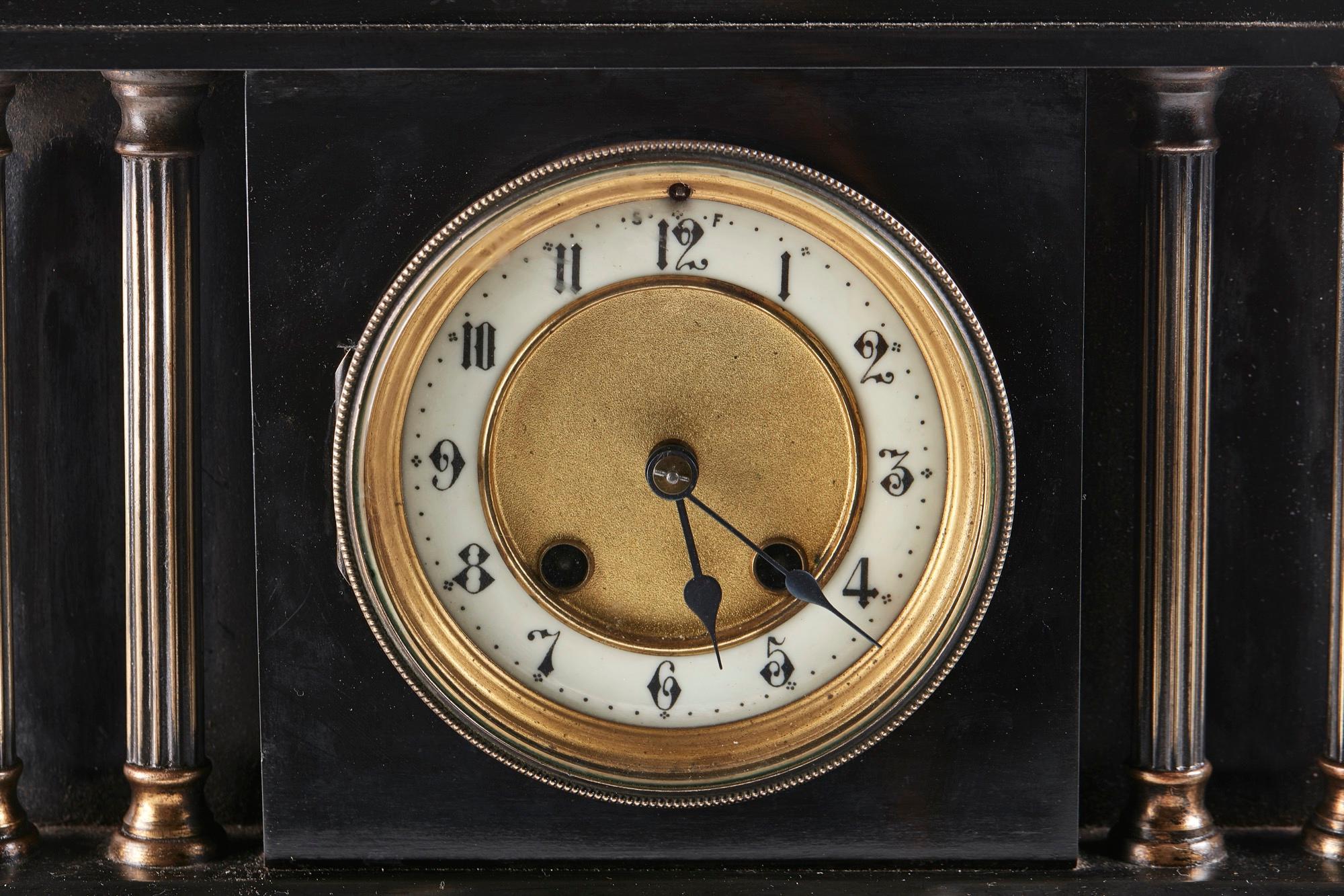 antique marble mantel clock