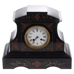 Antique Victorian 8 Day Marble Mantel Clock