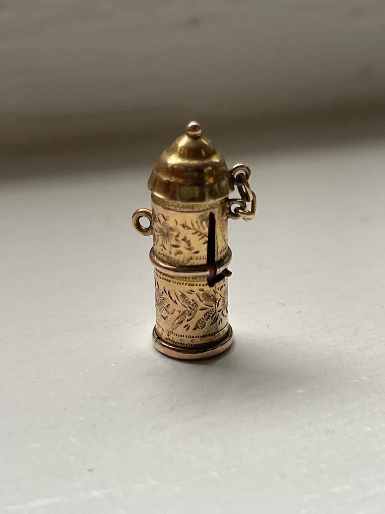 British Antique Victorian 9 k gold Hidden Pop-Up Devil 