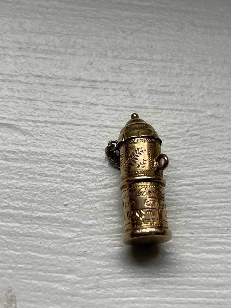 Antique Victorian 9 k gold Hidden Pop-Up Devil 