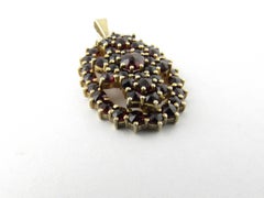 Antique Victorian 900 Silver Bohemian Garnet Pendant