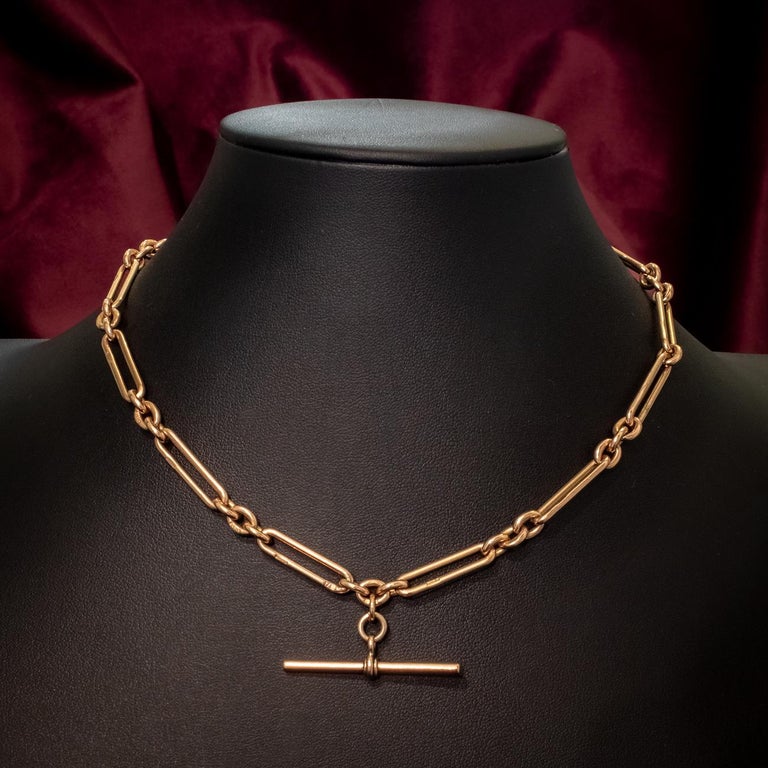Antique Victorian 9ct Gold Albert Chain For Sale at 1stDibs