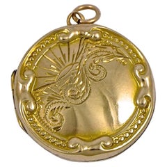 Antique Victorian 9ct Gold Back and Front Engraved Locket