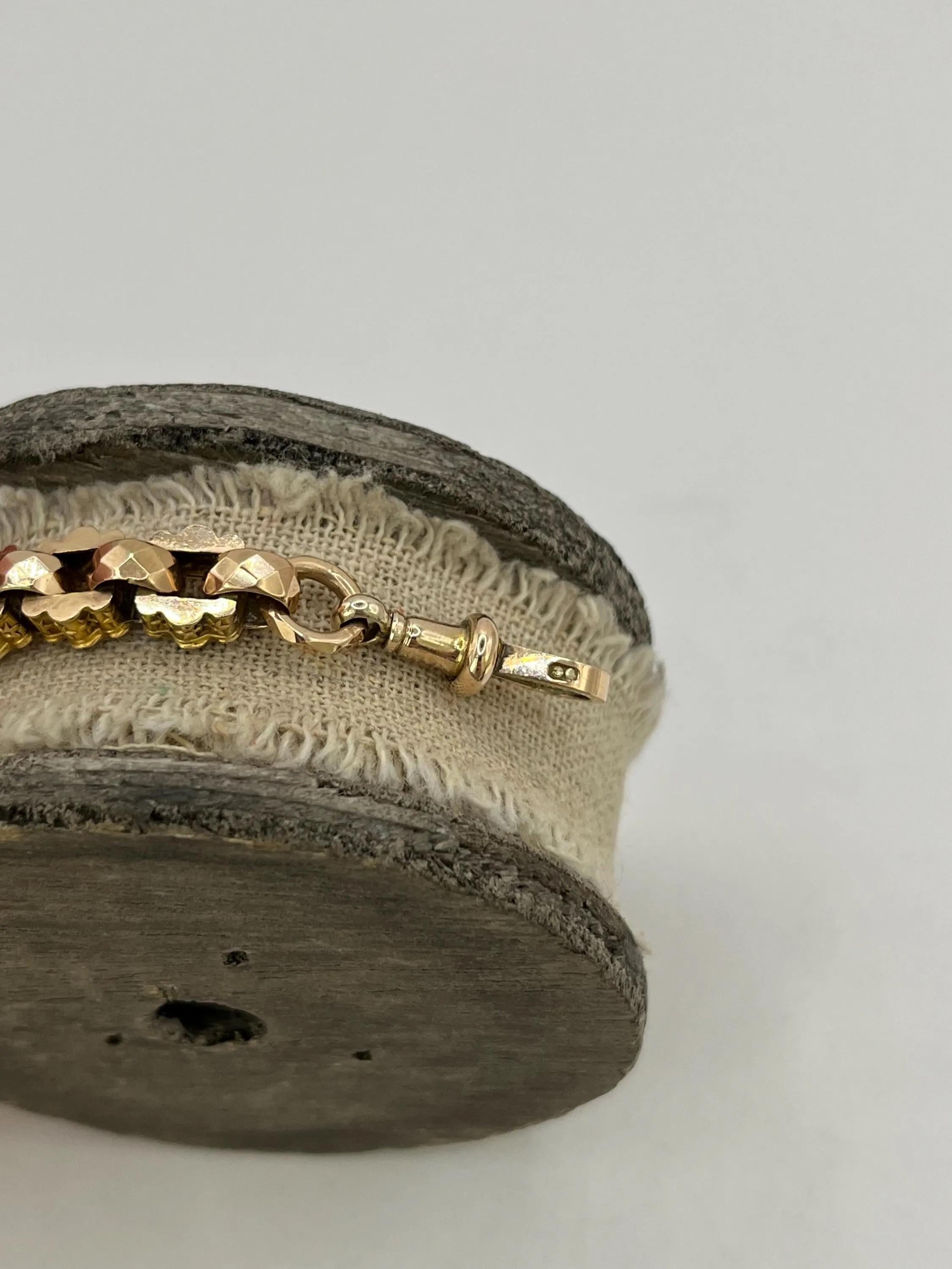 Bracelet fantaisie victorien ancien en or 9ct, circa 1880 en vente 6