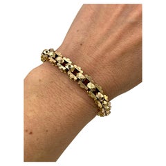 Bracelet fantaisie victorien ancien en or 9ct, circa 1880