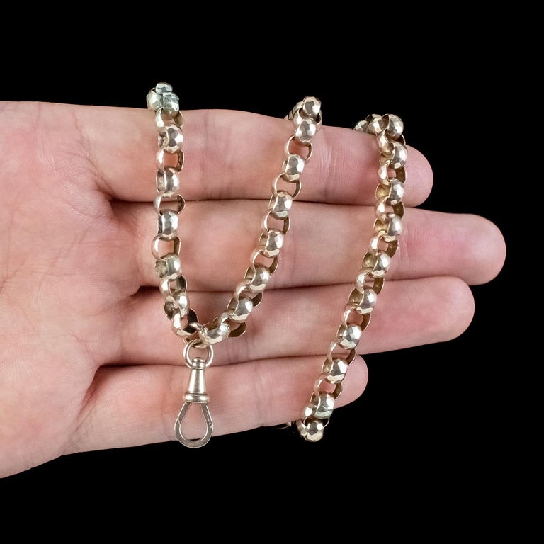 Antique Victorian 9ct Gold Guard Chain For Sale at 1stDibs