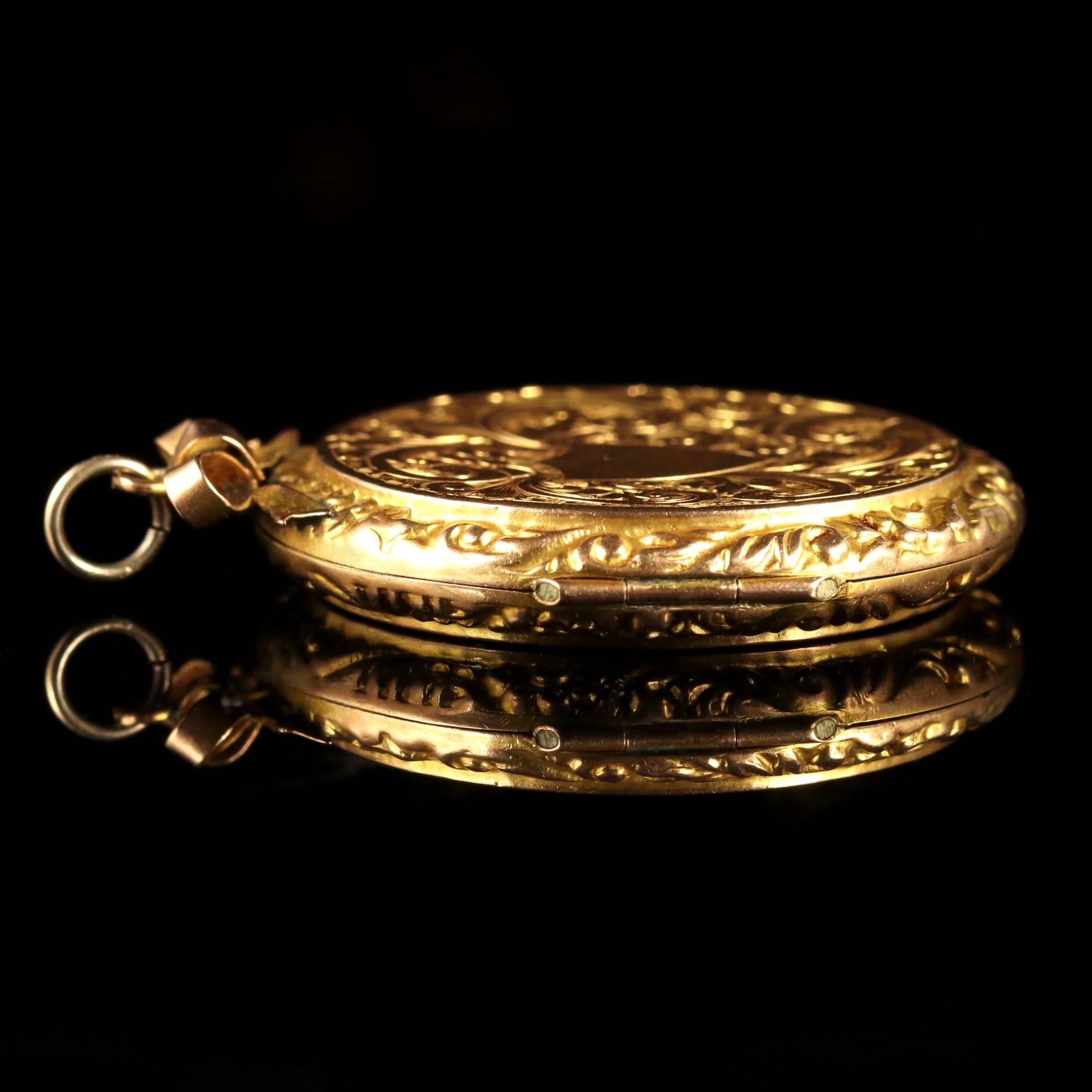 Women's Antique Victorian 9 Carat Gold Locket, circa 1900